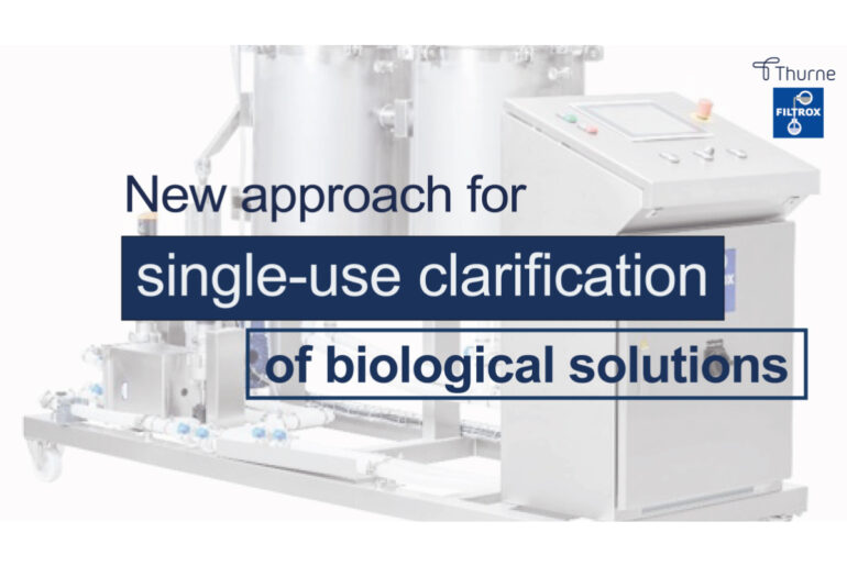 single-use clarification of biological solutions