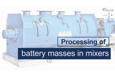 Processing of battery masses in mixers