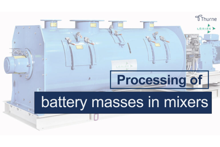 Processing of battery masses in mixers