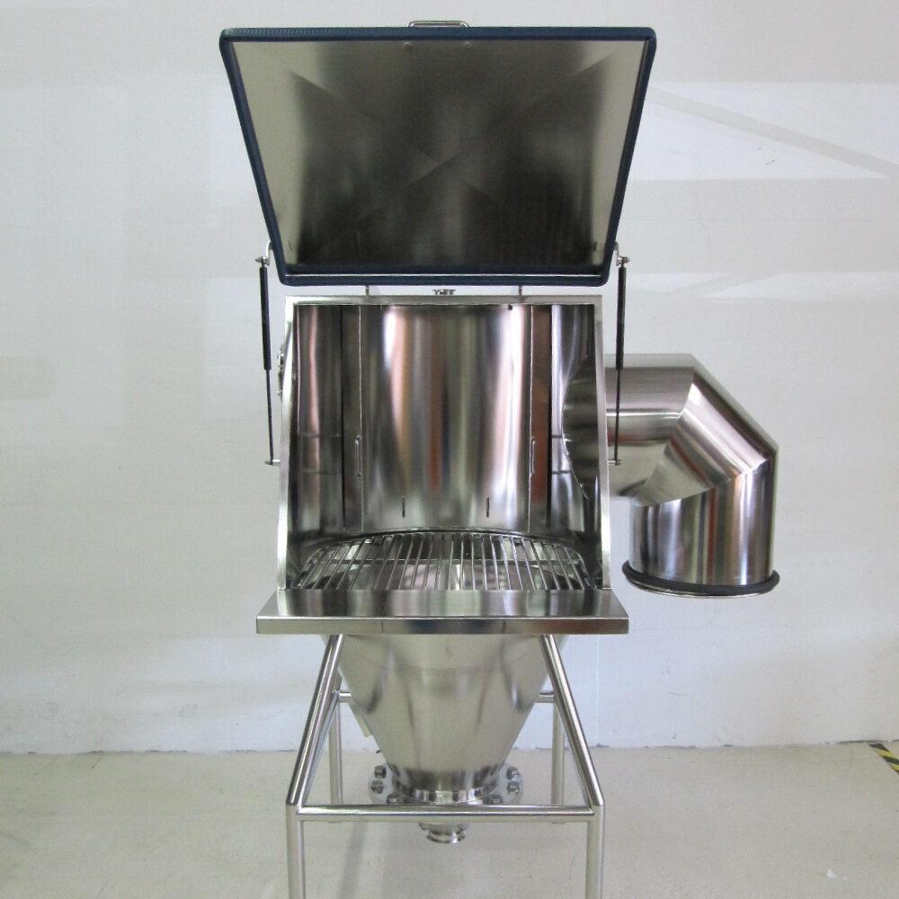 Sack tip cabinet